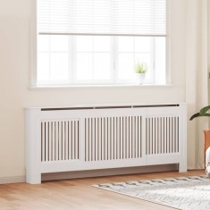 vidaXL Mască pentru calorifer, alb, 205 cm, MDF 325547