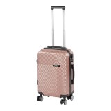 Valiza de cabină TraveLux Pro, rose gold, 55x40x20 cm, ABS, 4 roti detasabile, compartimentat