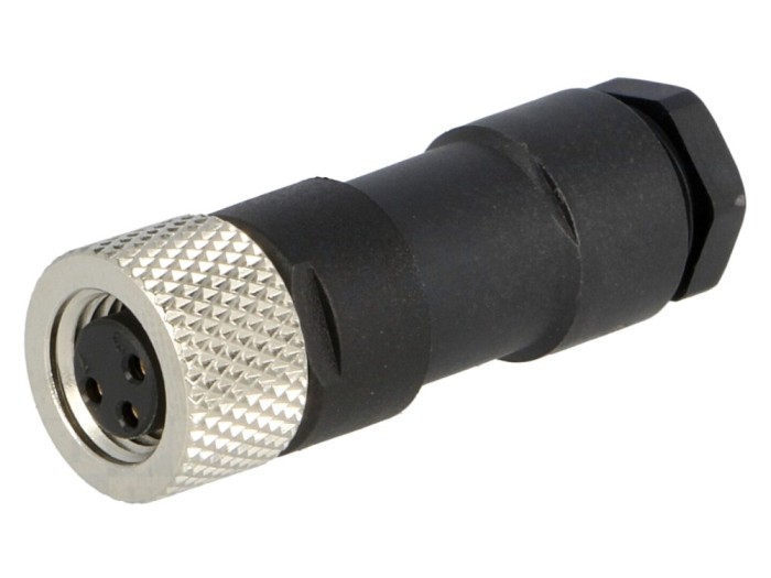 Conector M8 mamă 3 pini pe cablu