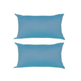 Set 2 Perne decorative dreptunghiulare, 50x30 cm, pline cu Puf Mania Relax, culoare albastru, Palmonix