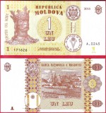 SV * Moldova 1 LEU 2015 * Seria A.0287 * Consecutive. Pret per Bucata * UNC