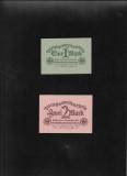 Set Germania 1+2 Mark 1922 AUNC/UNC - Bancnote Colectie, Rar, Germania