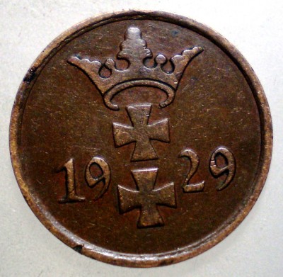 F.028 DANZIG 1 PFENNIG 1929 foto