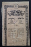 Obligatiune 100 lei 1910 orasul București , titlu , actiuni , actiune