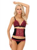 Set sexy Nerysa, LivCo, grena, S/M, Negru