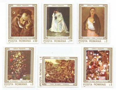 Rom&amp;acirc;nia, LP 1244/1990, Tablouri &amp;icirc;mpuşcate &amp;icirc;n timpul Revoluţiei din dec., MNH foto