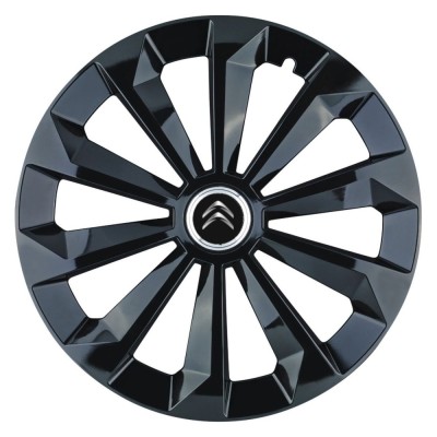 Set 4 Capace Roti 15 inchi (R15) Fame Negru, Compatibile Cu Citroen foto