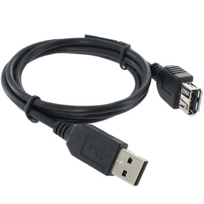 Extensie cablu USB A 2.0 tata la USB A 2.0 mama 0,75 m negru