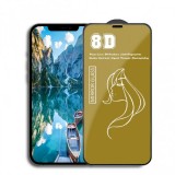 Folie de protectie, flippy, pentru iphone 15, tempered glass mirror 8d, efect oglinda, hd, auriu