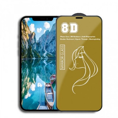 Folie de protectie, flippy, pentru iphone 15 pro max, tempered glass mirror 8d, efect oglinda, hd, auriu foto