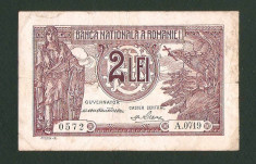 Bancnota 2 LEI 1938 . VF- . CEL MAI MIC PRET !! foto