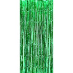Perdea franjurata, flippy, model decor petrecere, pentru fundal de poze, amenajare colorata a petrecerii, dimensiune 100x200 cm, verde