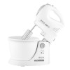 Mixer de mana cu bol ECG, 400 W, 3.5 l, 5 viteze, functie Turbo, bol plastic, accesorii incluse