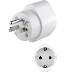 Adaptor CEE 7/3 Schuko mama la priza US /Japonia Tip B /NEMA 5-15 /3 pini alb