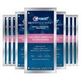Benzi Crest 3D White Sensitive, 9 plicuri, 6% concentratie, tratament albire dinti