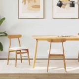 vidaXL Scaun de sufragerie 2 pcs Natural și deschis 42020491