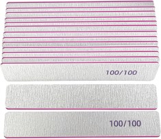 Set 15 pile pentru unghii Lofuanna, 17.8 x 2.8 cm, granulatie 100, gri foto