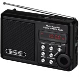 Radio portabil FM SRD 215 B Sencor, 2 W RMS, USB, microSD, negru