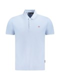 Cumpara ieftin Tricou polo barbati, cu mini logo brodat, Regular fit, Azur, M