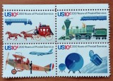 U.S.A-1975-''Evolutia transp. postal in 200 ani''-bloc de 4val''.- (Cat Scot=3$)-mnh-netampilat-Vezi-Scan