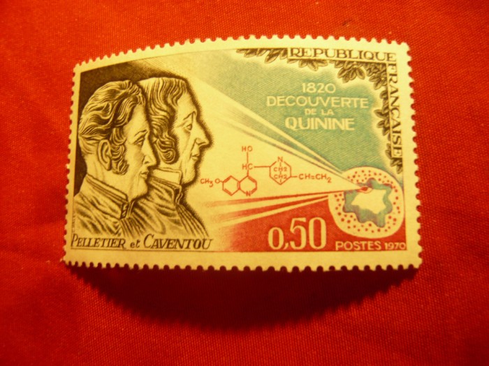 Serie Franta 1970 - Aniversarea descoperirii chininei , 1 valoare