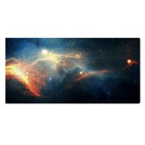 Mousepad cu design cosmic, 80 x 30, cauciuc anti alunecare, multicolor