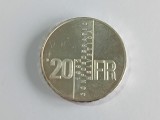 Moneda argint 20 franci 1992 Elvetia#18001