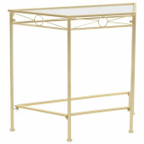 vidaXL Masă laterală stil vintage, auriu, 87 x 34 x 73 cm, metal