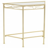 Masa laterala stil vintage, auriu, 87 x 34 x 73 cm, metal GartenMobel Dekor, vidaXL