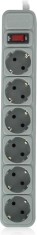PRELUNGITOR GEMBIRD, Schuko x 6, conectare prin Schuko (T), cablu 3 m, 16 A, protectie supratensiune, protectie copii, gri, &quot;SPG6-B-10C&quot; (timbru verde