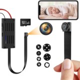 Mini Camera Spion WiFi pe Cablu Flexibil Full HD 1080P 128GB, Modul Supraveghere Profesional Wireless, Detectie Miscare, Inregistrare Continua, Tuya S