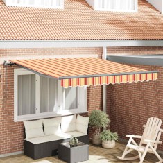 Cortina Retractabilă galben și portocaliu 350 x 250 cm țesătură