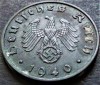 Moneda istorica 10 REICHSPFENNIG - GERMANIA NAZISTA, anul 1940 B * cod 3803, Europa