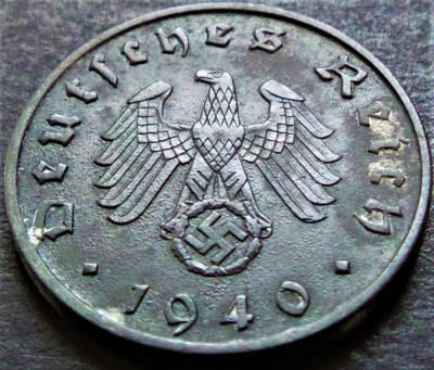 Moneda istorica 10 REICHSPFENNIG - GERMANIA NAZISTA, anul 1940 B * cod 3803 foto