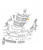 Grila masca radiator Skoda Octavia 3 (5e), 03.2017-, Fata, Negru stralucitor; complet, Aftermarket, Rapid