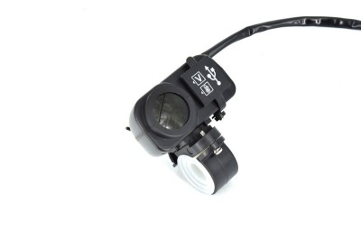 Voltmetru moto 12V + termometru + mufa USB MC036 foto