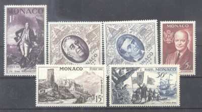 Monaco 1956 Fipex Mi.527-532 MNH/MH DE.191 foto