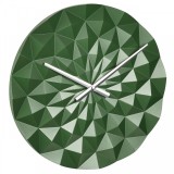 Ceas de perete TFA, 39.6 cm, plastic, model diamant, Verde