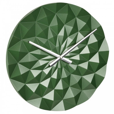 Ceas de perete TFA, 39.6 cm, plastic, model diamant, Verde foto
