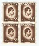 Rom&acirc;nia, LP 187/1945, Uzuale - Mahai I, H. albă, depl. dant., eroare MNH