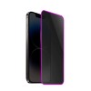 Folie de sticla securizata pentru apple iphone 15 pro, flippy, luminous, margine fosforescenta neon din silicon, mat, anti-amprenta, protectie complet
