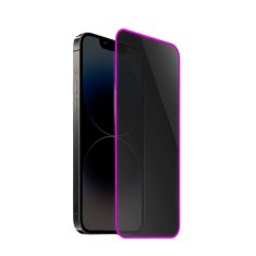 Folie de Sticla Securizata pentru Apple iPhone 15 Pro Max, Flippy, Luminous, Margine Fosforescenta Neon din Silicon, Mat, Anti-Amprenta, Protectie Com foto