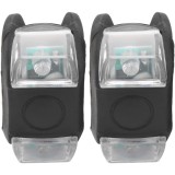 Cumpara ieftin Set lumini LED pentru bicicleta din silicon, 2 bucati , lumina alba si rosie, 3 moduri de iluminare, impermeabile, prindere rapida, negru