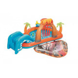 Piscina gonflabila pentru copii, de joaca, cu tobogan, 265x265x104 cm, Bestway Laguna Lava, Multicolor, Oval