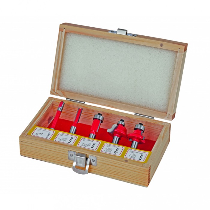 Freze profilate Router bits &oslash;8mm set 5pcs Type C HardWork ToolsRange