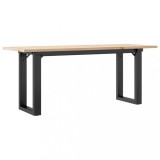Cumpara ieftin Masa de cafea, cadru O, 110x40x45 cm, lemn masiv pin si Otel