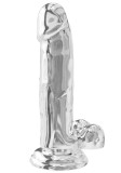 Dildo ToyJoy Clear Dildo TPE 18 cm Transparent