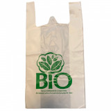 Cumpara ieftin Pungi Biodegradabile Bio Tree, 27x8x50 cm, 500 Buc/Bax, Grosime 23 Microni, Culoare Alba, Pungi Compostabile, Sacose Bio, Pungi Biodegradabile, Pungi