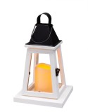 Lampa decorativa LED MagicHome din lemn, stil vintage, 17x17x33 cm
