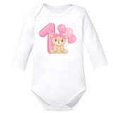 Body Bebelusi, tematica aniversare 1 an, pentru fetite, Baby Ursulet, marimea 74
